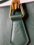 GUCCI Dark Green Diana Medium Tote Shoulder Bag