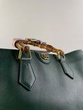 GUCCI Dark Green Diana Medium Tote Shoulder Bag