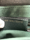 CHRISTIAN DIOR Dark Green (Vert Sapin) Grained Calfskin Saddle Bag with Strap