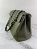 CELINE Dark Olive Grained Calfskin Medium Soft 16 Shoulder Bag