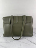 CELINE Dark Olive Grained Calfskin Medium Soft 16 Shoulder Bag