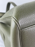 CELINE Dark Olive Grained Calfskin Medium Soft 16 Shoulder Bag