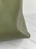 CELINE Dark Olive Grained Calfskin Medium Soft 16 Shoulder Bag