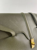 CELINE Dark Olive Grained Calfskin Medium Soft 16 Shoulder Bag