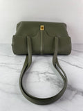 CELINE Dark Olive Grained Calfskin Medium Soft 16 Shoulder Bag