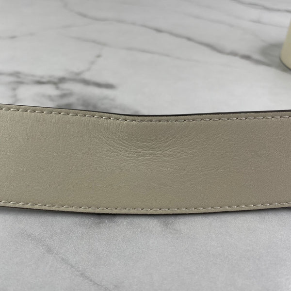 GUCCI Mystic White Calfskin GG MARMONT Belt Size 85/34