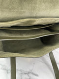 CELINE Dark Olive Grained Calfskin Medium Soft 16 Shoulder Bag