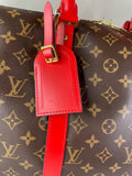 LOUIS VUITTON Monogram Keepall Bandoulière 50 Coquelicot Red