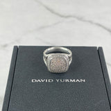 David Yurman Albion® Ring Sterling Silver with Pavé Diamonds, 11mm Size 6.5