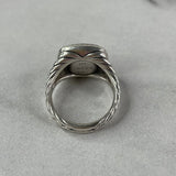 David Yurman Albion® Ring Sterling Silver with Pavé Diamonds, 11mm Size 6.5