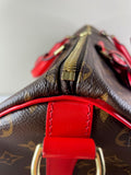 LOUIS VUITTON Monogram Keepall Bandoulière 50 Coquelicot Red