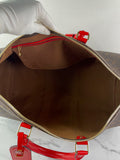 LOUIS VUITTON Monogram Keepall Bandoulière 50 Coquelicot Red
