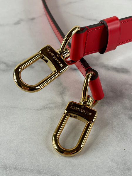 LOUIS VUITTON Monogram Keepall Bandoulière 50 Coquelicot Red