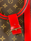 LOUIS VUITTON Monogram Keepall Bandoulière 50 Coquelicot Red