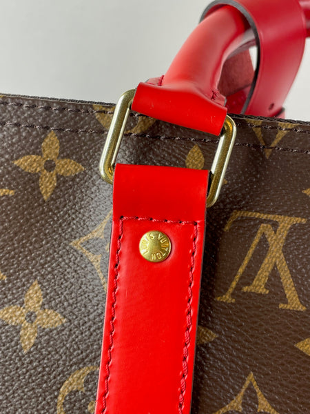 LOUIS VUITTON Monogram Keepall Bandoulière 50 Coquelicot Red