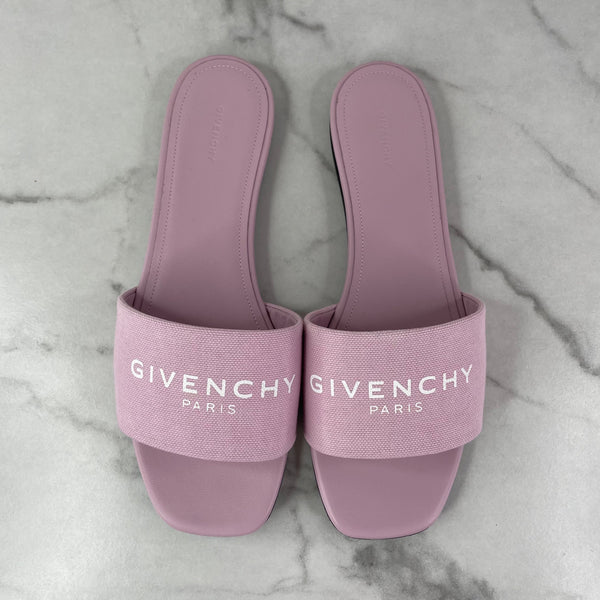 GIVENCHY Pink 4G Flat Sandals Size 37.5