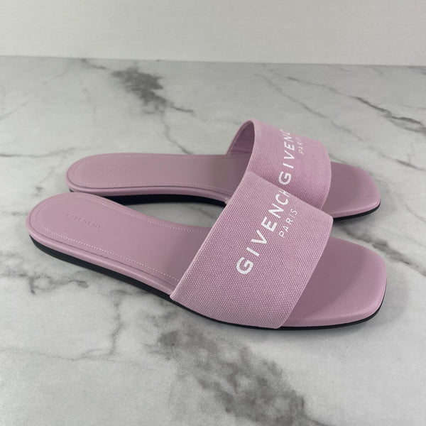 GIVENCHY Pink 4G Flat Sandals Size 37.5