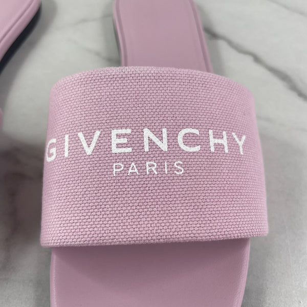 GIVENCHY Pink 4G Flat Sandals Size 37.5