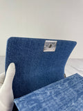 CHANEL Blue Denim and Woven Tweed Medium Boy Bag