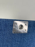 CHANEL Blue Denim and Woven Tweed Medium Boy Bag