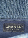 CHANEL Blue Denim and Woven Tweed Medium Boy Bag
