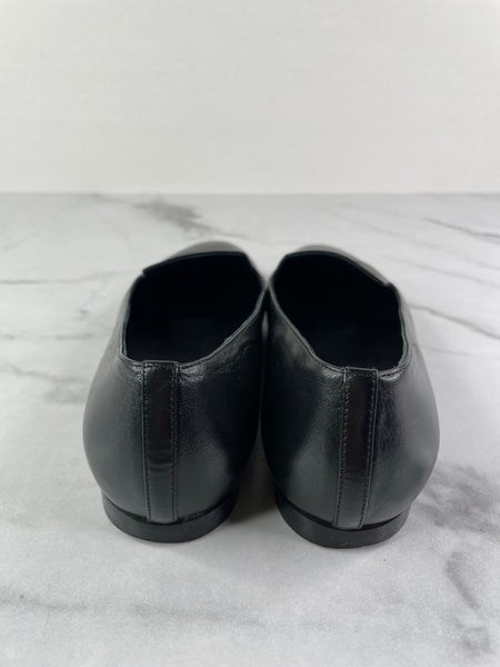 CHANEL CC Black Loafers Size 35.5