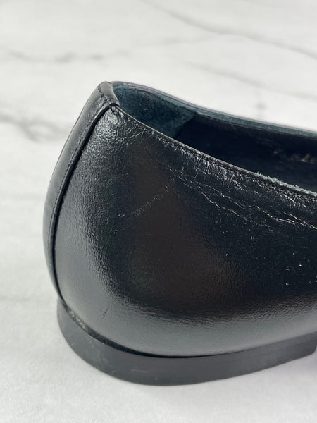CHANEL CC Black Loafers Size 35.5
