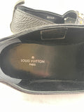 Louis Vuitton Black Leather Tropical Bloom Espadrille Flats Size 35.5
