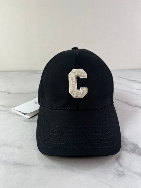 CELINE BLACK INITIAL BASEBALL CAP IN COTTON Size Medium