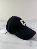 CELINE BLACK INITIAL BASEBALL CAP IN COTTON Size Medium