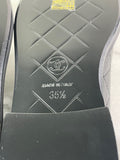 CHANEL Black CC Logo Quilted Leather Loafers Size 35.5