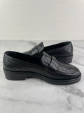 CHANEL Black CC Logo Quilted Leather Loafers Size 35.5