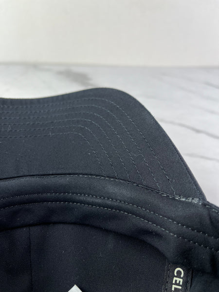 CELINE BLACK INITIAL BASEBALL CAP IN COTTON Size Medium