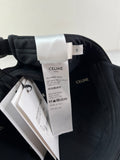 CELINE BLACK INITIAL BASEBALL CAP IN COTTON Size Medium