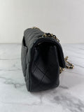 CHANEL Black Lambskin Quilted Mini Rectangular Pearl Crush Flap Crossbody/Shoulder Bag