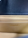 CHANEL Black Lambskin Quilted Mini Rectangular Pearl Crush Flap Crossbody/Shoulder Bag