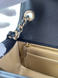 CHANEL Black Lambskin Quilted Mini Rectangular Pearl Crush Flap Crossbody/Shoulder Bag