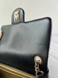 CHANEL Black Lambskin Quilted Mini Rectangular Pearl Crush Flap Crossbody/Shoulder Bag