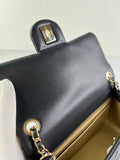 CHANEL Black Lambskin Quilted Mini Rectangular Pearl Crush Flap Crossbody/Shoulder Bag