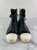GUCCI Women’s Black Leather High Top Sneakers Size 37.5