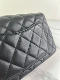 CHANEL Black Lambskin Quilted Mini Rectangular Pearl Crush Flap Crossbody/Shoulder Bag