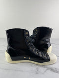 GUCCI Women’s Black Leather High Top Sneakers Size 37.5