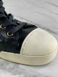 GUCCI Women’s Black Leather High Top Sneakers Size 37.5