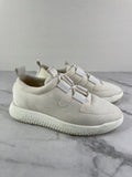 HERMES Women’s White Mesh Technical Canvas Team Sneakers Size 36