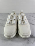 HERMES Women’s White Mesh Technical Canvas Team Sneakers Size 36