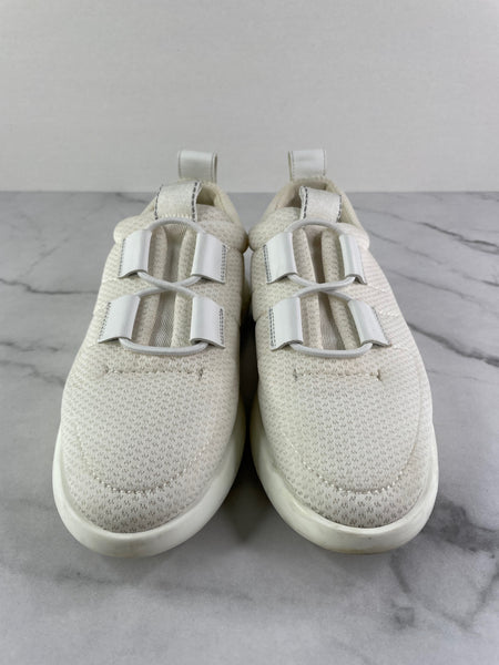HERMES Women’s White Mesh Technical Canvas Team Sneakers Size 36