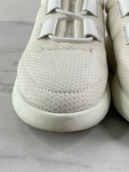 HERMES Women’s White Mesh Technical Canvas Team Sneakers Size 36