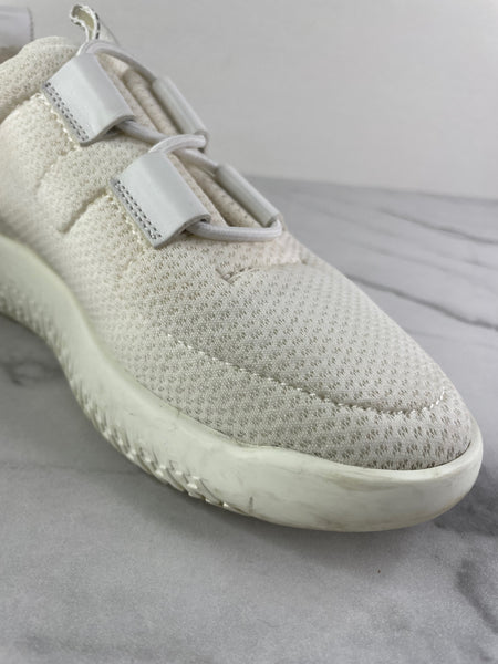 HERMES Women’s White Mesh Technical Canvas Team Sneakers Size 36
