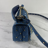 Valentino Garavani Rockstud Spike Denim shoulder/crossbody bag with chain