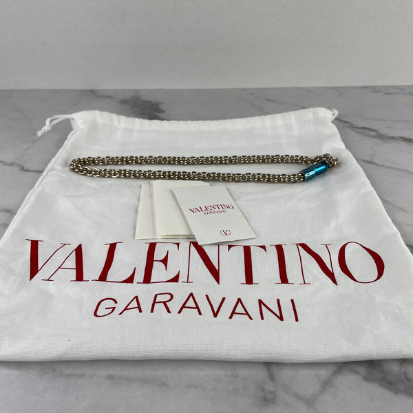 Valentino Garavani Rockstud Spike Denim shoulder/crossbody bag with chain